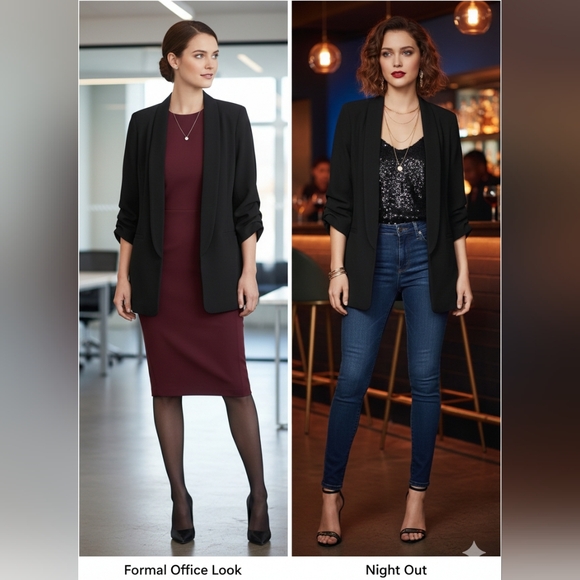 Lauren Conrad Relaxed Black Blazer Good Condition Size XL - Picture 9 of 9